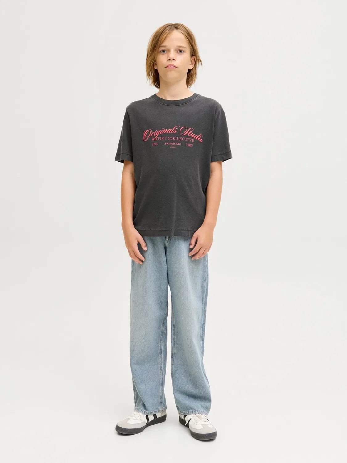 Футболка хлопковая JACK & JONES Junior, черный — фото 4