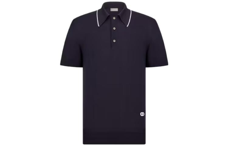 

Рубашка поло мужская темно-синяя Dior, темно-синий