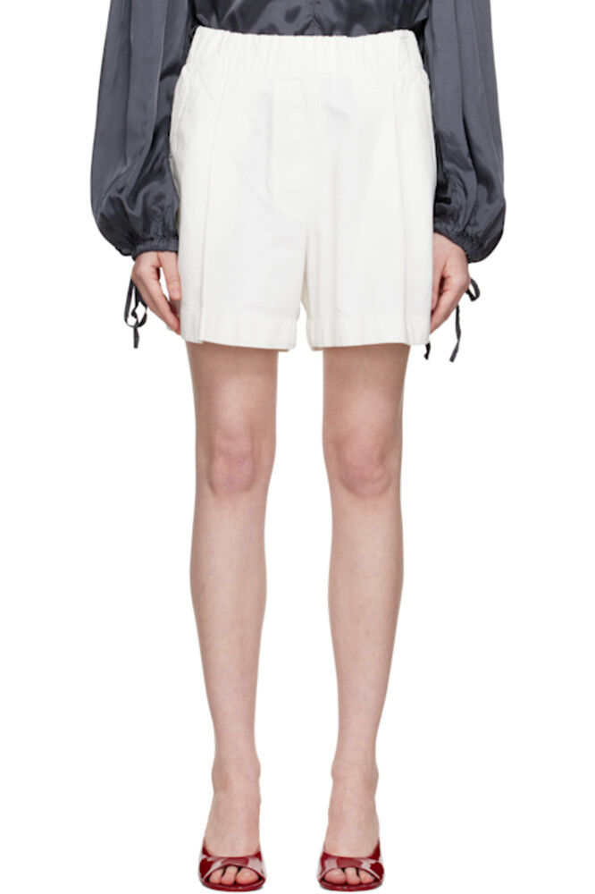 

Широкие джинсовые шорты цвета Off-White Dries Van Noten