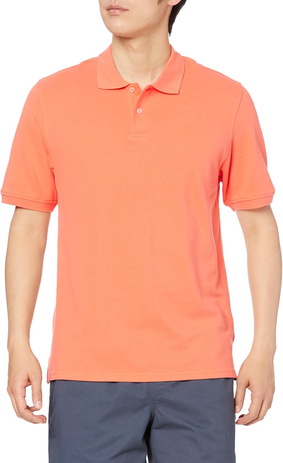 

Мужская хлопковая поло-рубашка пике Amazon Essentials, стандартного кроя, кораллово-оранжевый