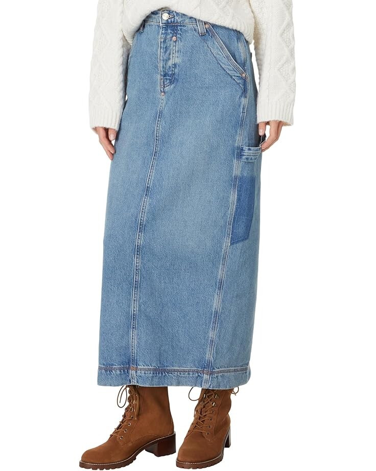 

Юбка Free People Francisco Denim Maxi, цвет Head Over Heels