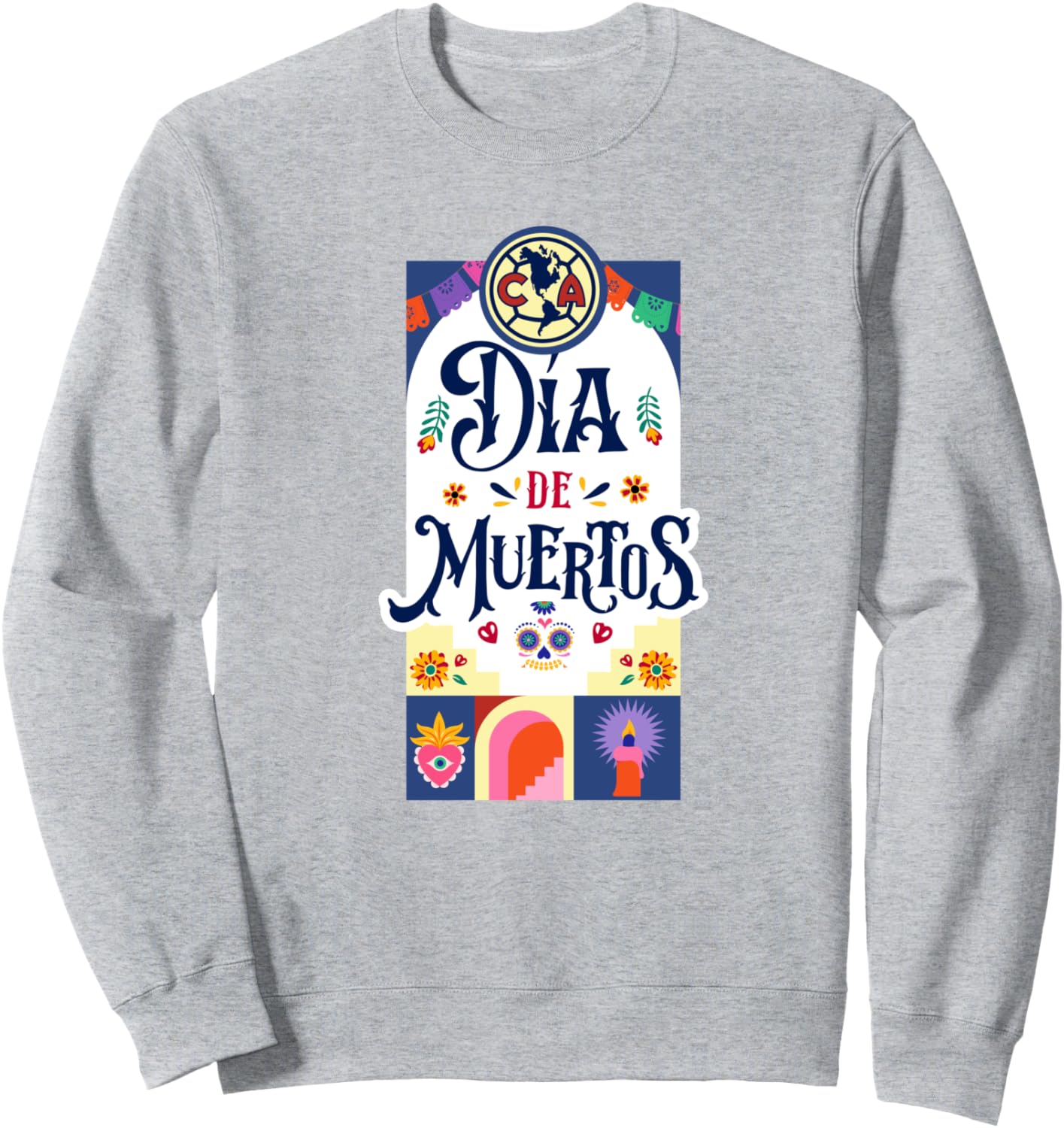 

Dia de los muertos - День мертвых, 1 ноября. Толстовка Club America, серый