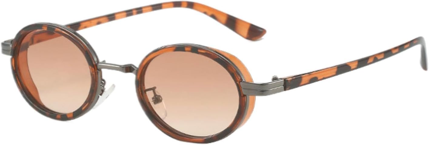 

Солнцезащитные очки с защитой от УФ-излучения UV400 | Маленькая оправа в стиле стимпанк | Для женщин и мужчин | Для занятий спортом на открытом воздухе и вождения DSVIGF, Leopard Tea