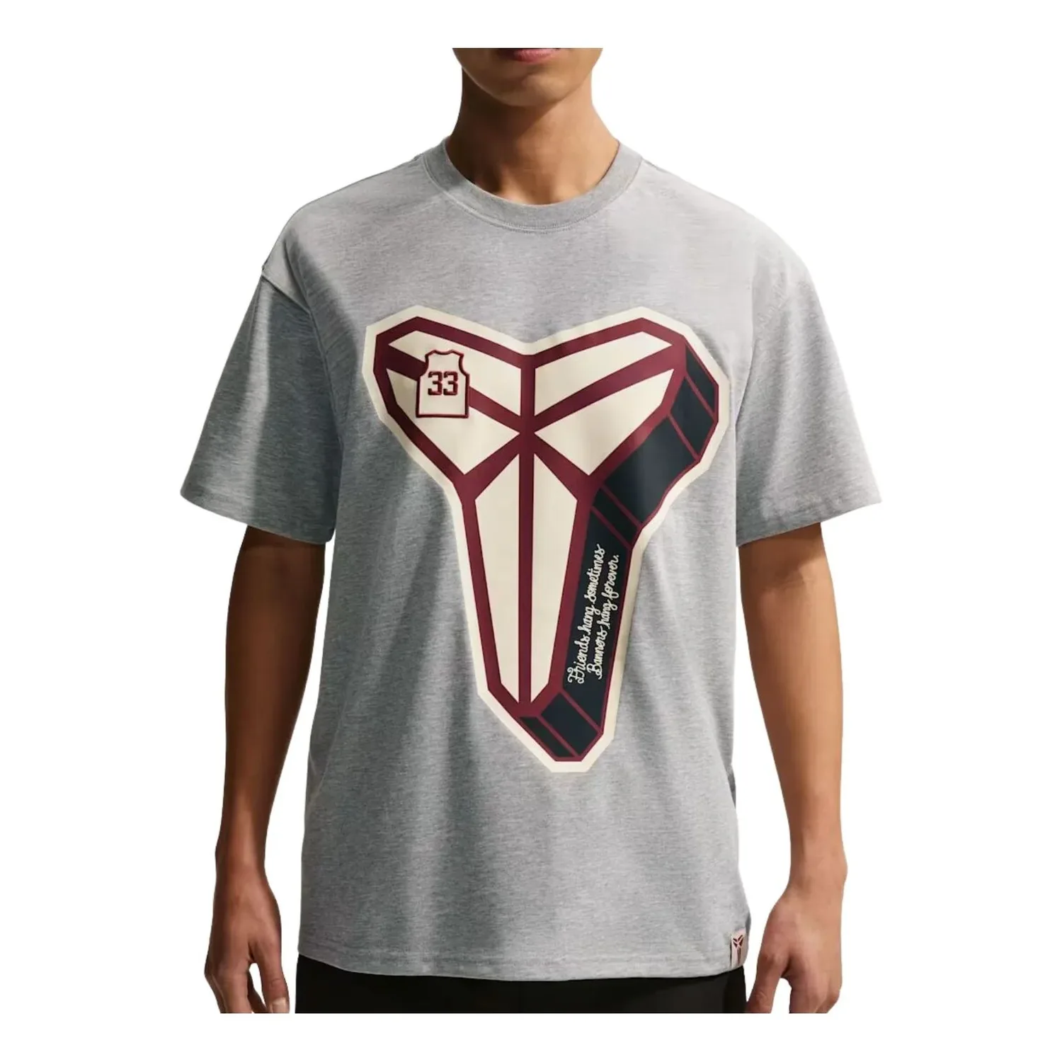 Футболка Nike Kobe Dri-FIT, азиатская размерная сетка, цвет «Темно-серый меланж»
