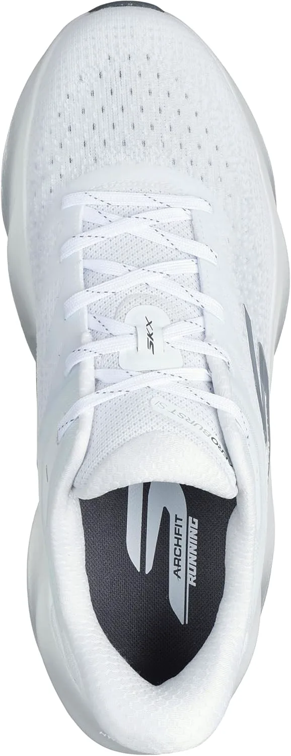 Мужские слипоны Skechers Aero Burst без шнурков, белый/серебристый — фото 3