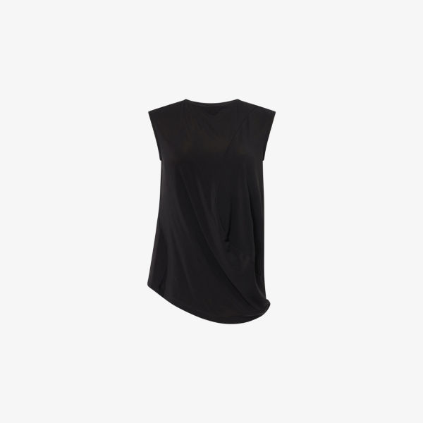 

Бесподкладочный топ с драпировкой Issey Miyake, черный