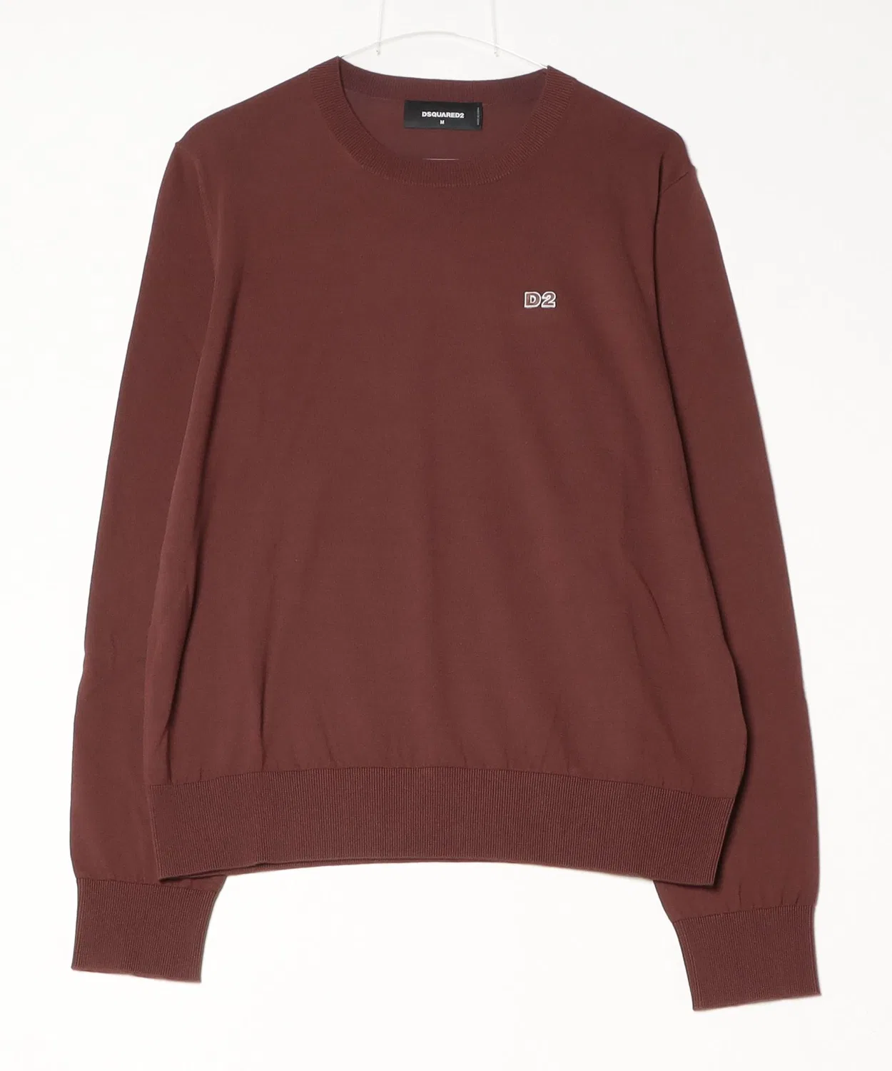 Свитер с круглым вырезом D2 Cotton Crewneck, хлопок, шоколадный