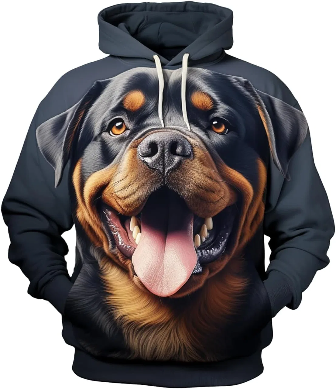 Худи с принтом, Rottweiler, мужское, Dog-10