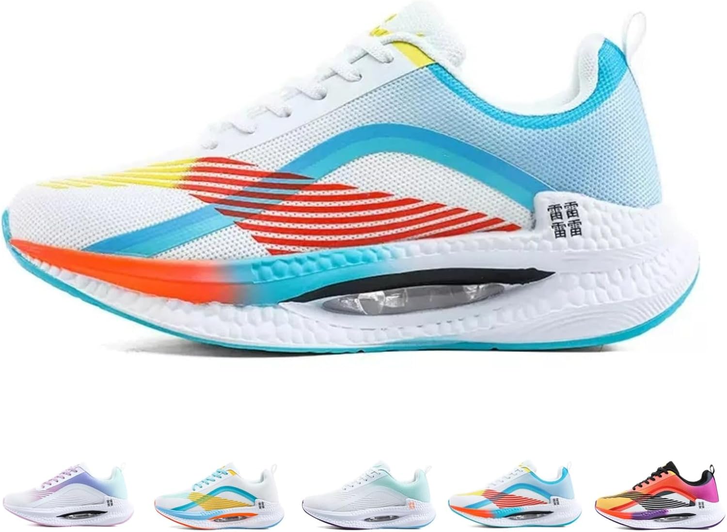 

Мужские дышащие кроссовки из сетки с толстой подошвой для бега, ультралегкие, с амортизацией, для мужчин и женщин Macefil, Aurora Blue