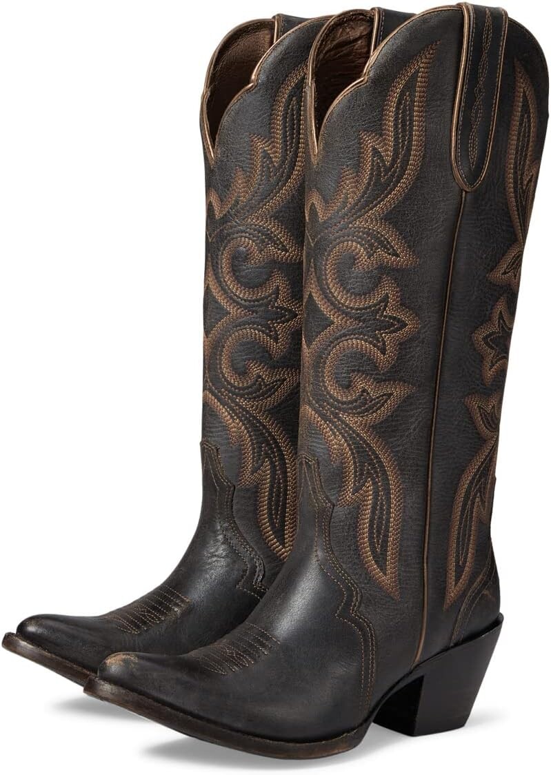 Женские сапоги Ariat в ковбойском стиле с вышивкой, темно-коричневый