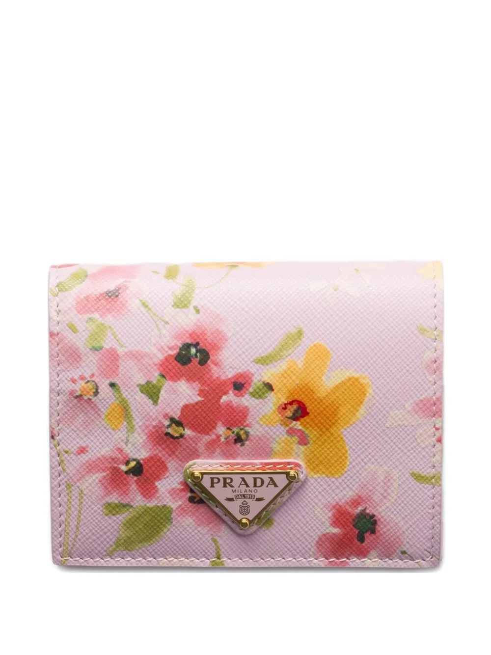 

Кошелек с цветочным принтом Prada, розовый