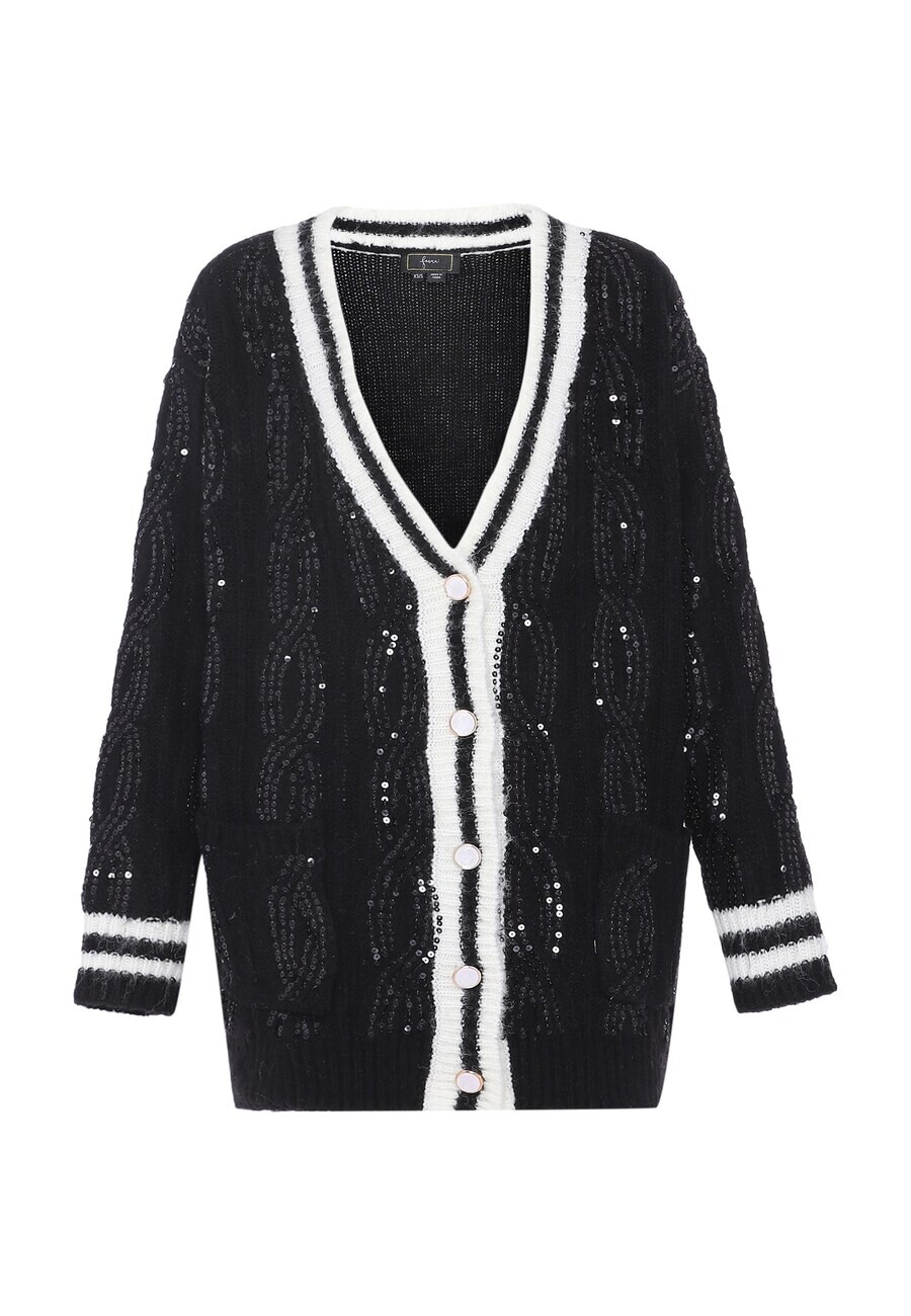 

Вязаный кардиган faina Knit Cardigan, черный