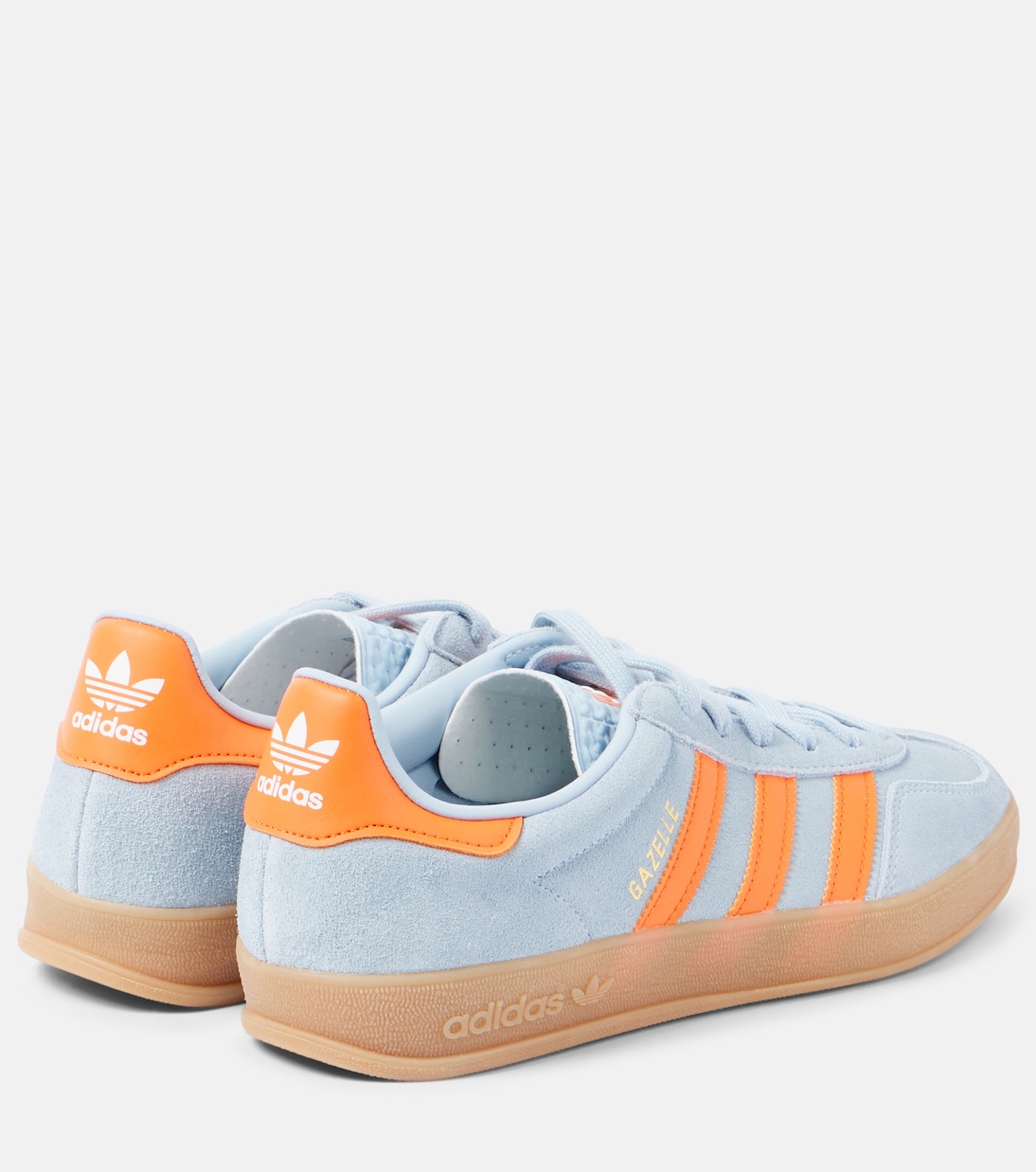 Gazelle замшевые кроссовки для помещений Adidas, Wonder Blue/Orange/Ftwr White — фото 2