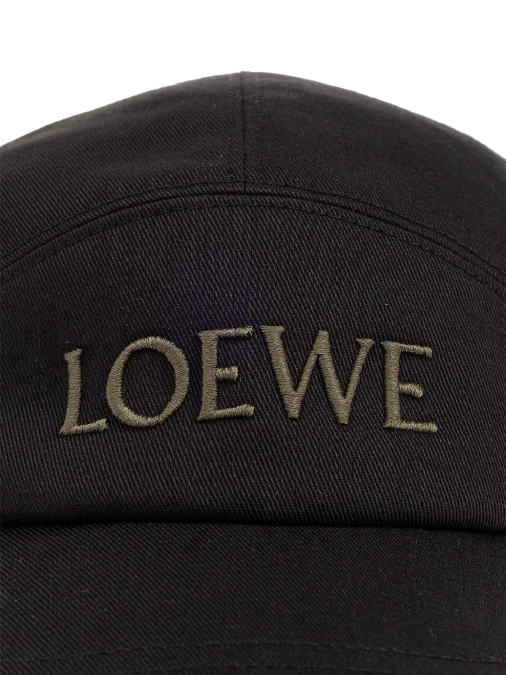 Пятипанельная кепка с вышитым логотипом Loewe, черный — фото 3