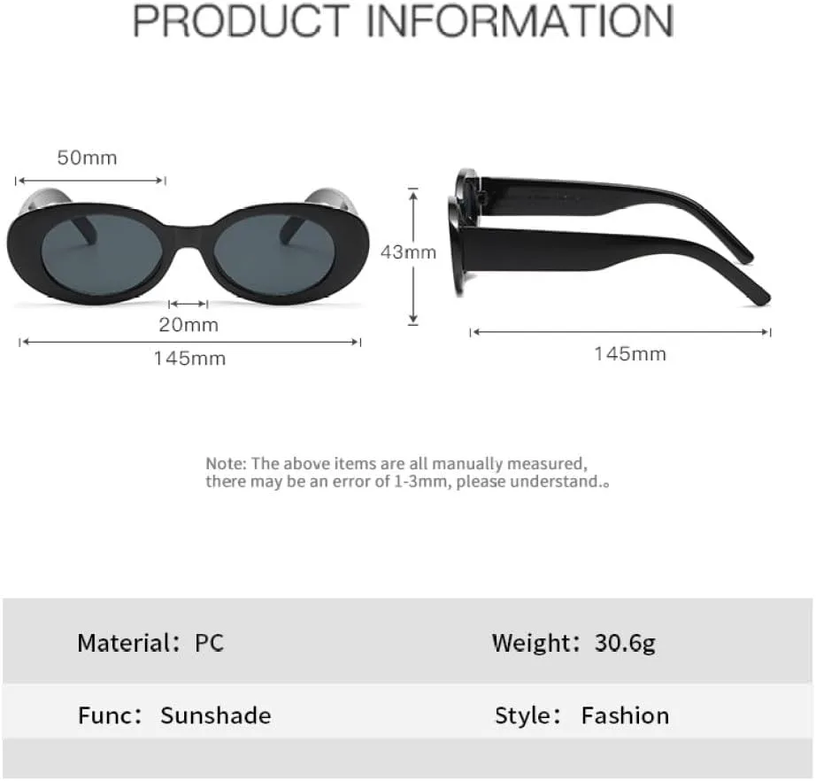 

Овальные солнцезащитные очки 2027 года для женщин и мужчин, маленькие, в стиле ретро, ​​винтажные, модные, с защитой от УФ-излучения UV400 MTZJH, White Brown