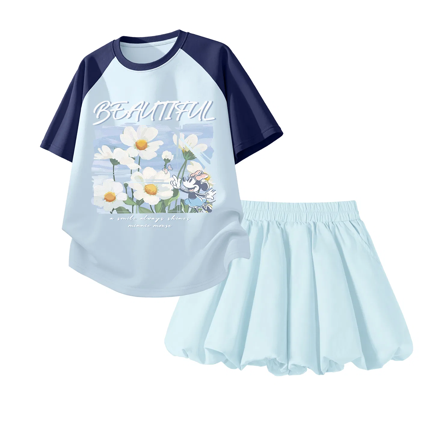 Детский спортивный костюм Disney Casual Sportswear 2 Piece Set, летний, голубой