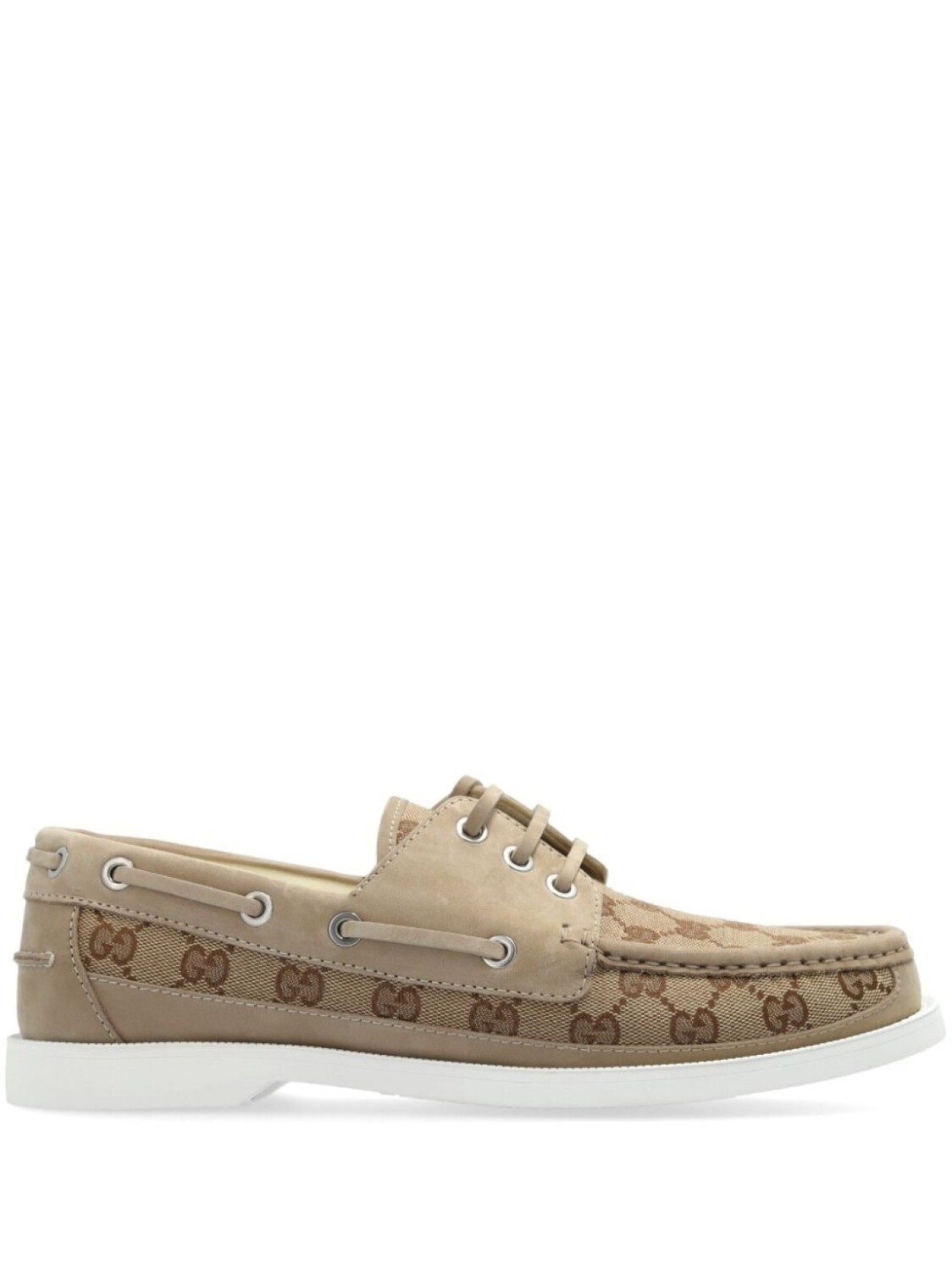 

Gucci туфли-лодочки GG Supreme из парусины, нейтральный цвет