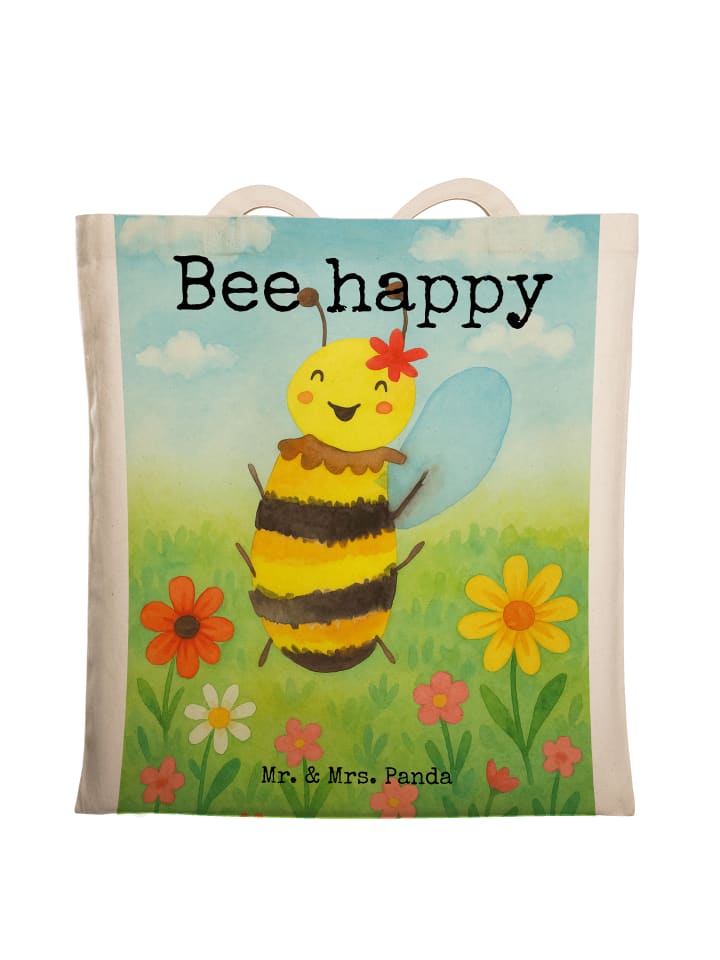 

Mr. & Mrs. Panda Сумка Happy Bee Design с надписью, белого цвета