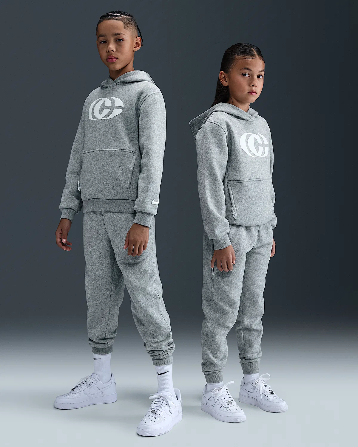 Детские флисовые штаны Caitlin Clark, Dark Grey Heather/White/White
