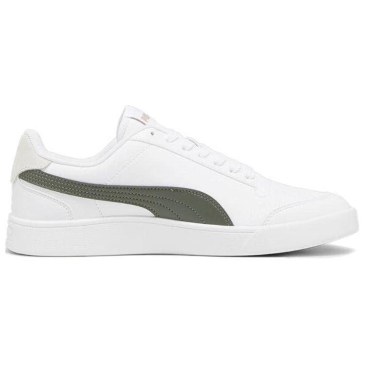 PUMA Шаффл лоу топ скейтборд кроссовки унисекс белый зеленый, цвет White Green — фото 2