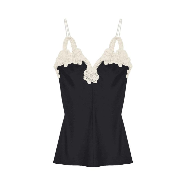 

Топ Jil Sander Sleevless Embroidered Top, Black