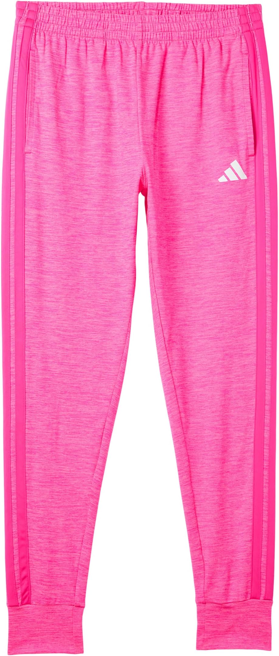

Брюки adidas Kids 3-Stripe Melange Joggers, цвет Shock Pink Melange