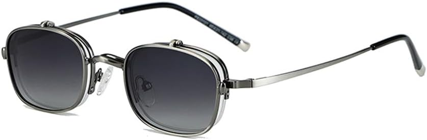 

Откидные солнцезащитные очки в стиле ретро для женщин, небольшие поляризованные солнцезащитные очки для мужчин с защитой от УФ-излучения UV400, аксессуары, металлическая оправа generic, Silver With Gray