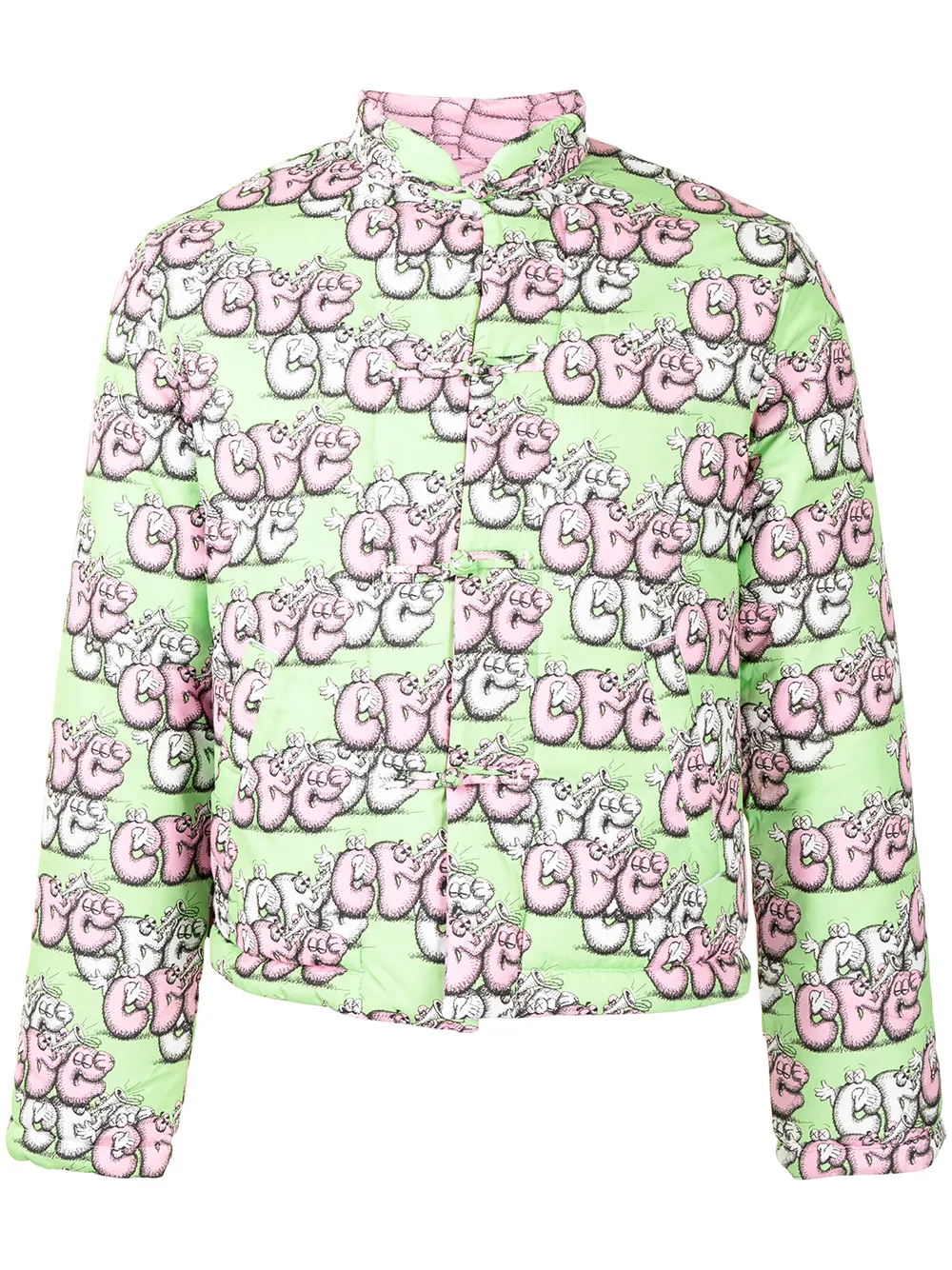 

Пуховик с логотипом Comme Des Garçons Shirt, зеленый