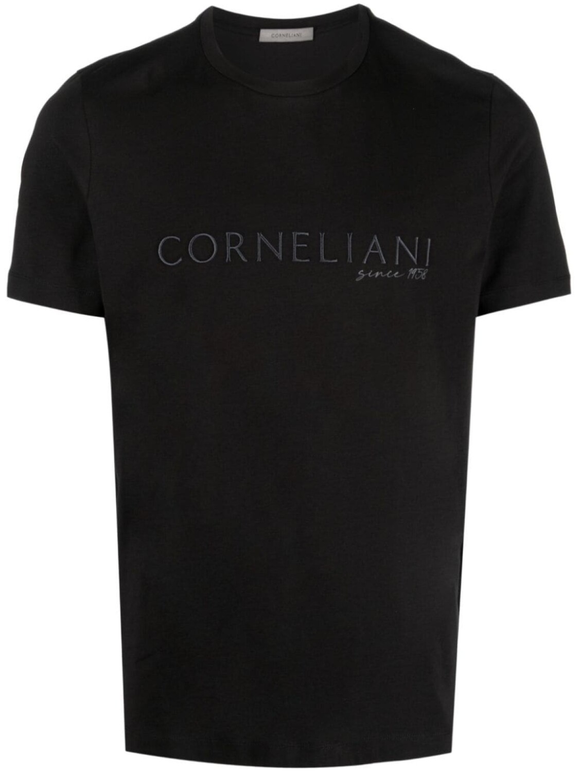 

Corneliani футболка с вышитым логотипом, черный