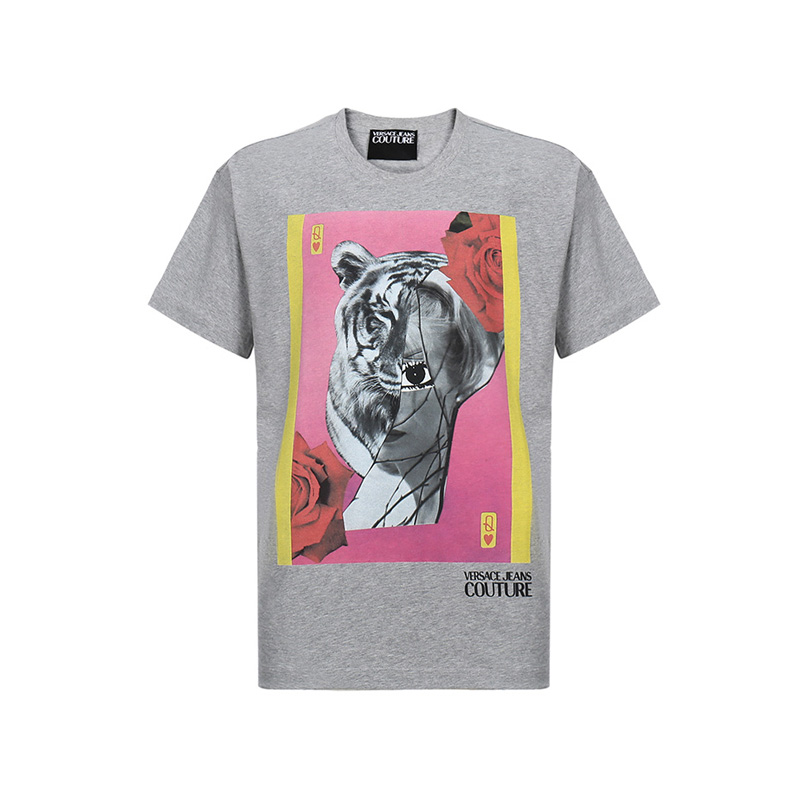 

Футболка мужская светло-серая VERSACE JEANS COUTURE, светло-серый