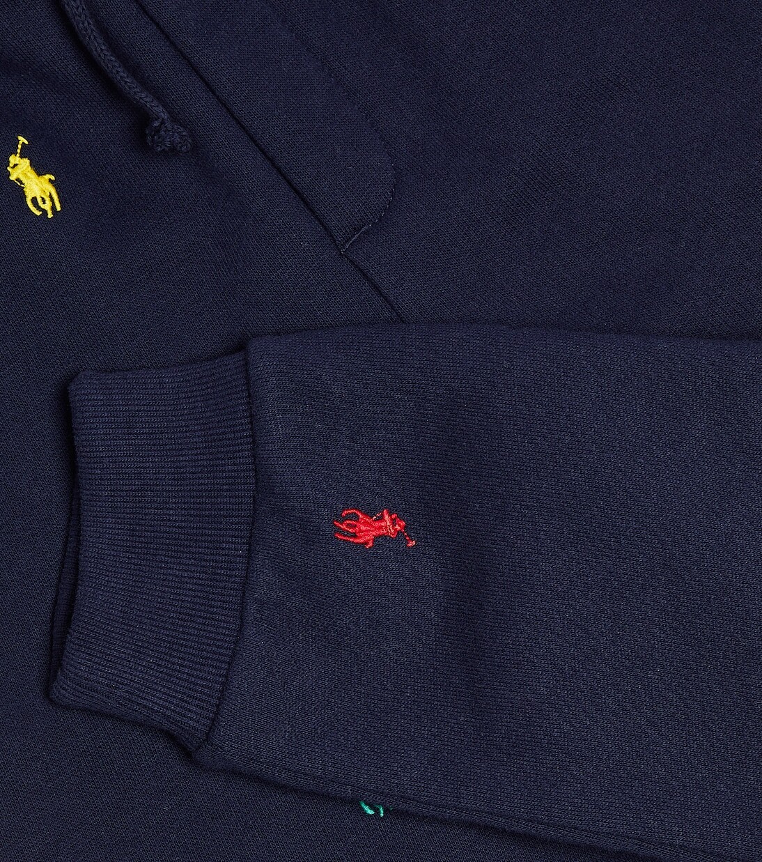 Спортивные брюки из смесового хлопка с вышивкой Polo Ralph Lauren Kids, синий — фото 3