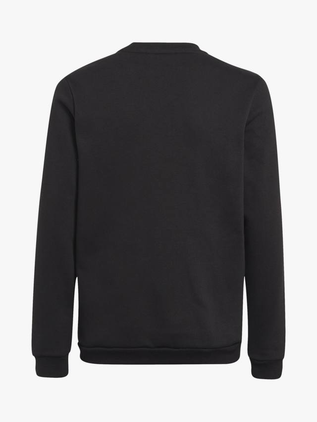 Детский свитшот из хлопковой смеси с круглым вырезом adidas, Black — фото 2