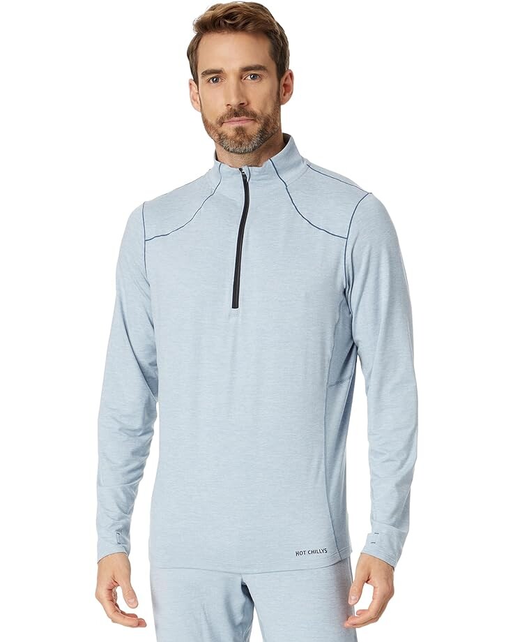 

Футболка Hot Chillys Clima-Trek Zip-Tee, цвет Ashley Blue Heather