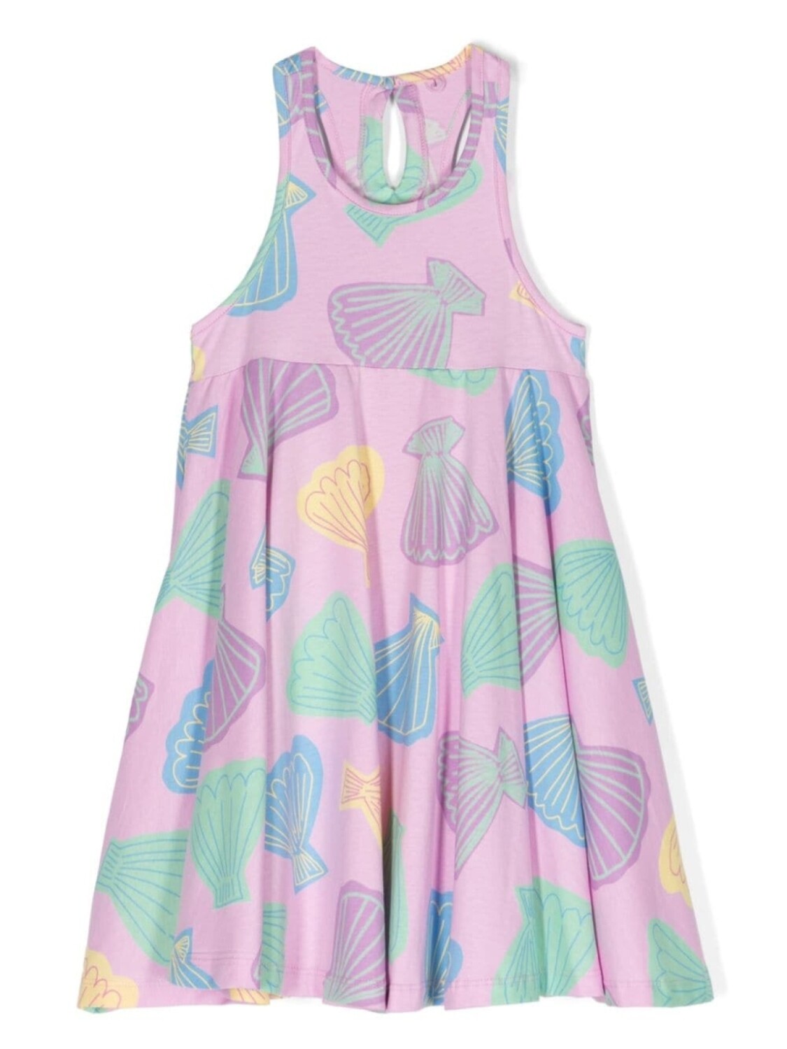 

Stella McCartney Kids платье из джерси с принтом Shell, розовый