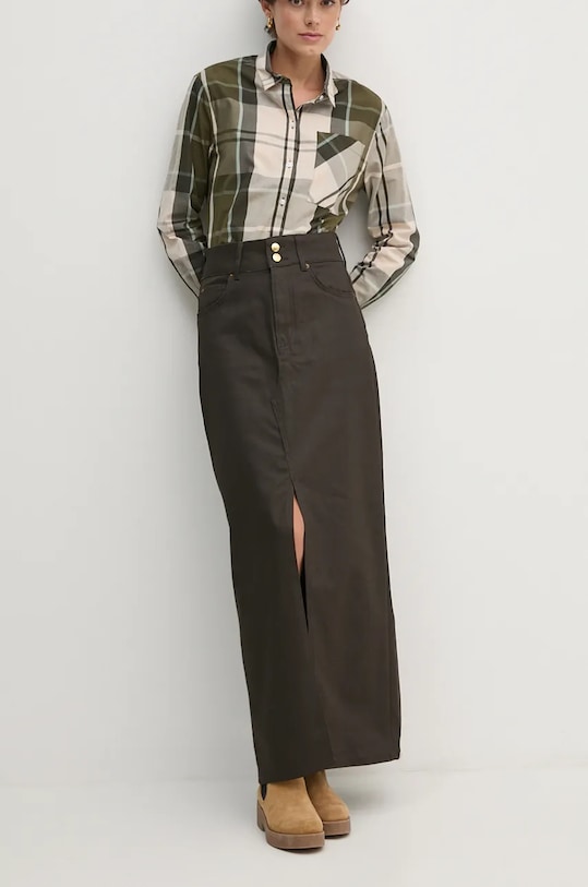 

Джинсовая юбка макси MAXI SKIRT HW COATED Pepe Jeans, коричневый