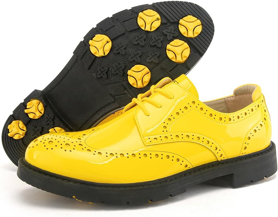 

Мужские гольф туфли Профессиональные мужские безшипованные спортивные кроссовки для гольфа Мужская обувь для ходьбы и тренировки в гольф Ifrich, желтый