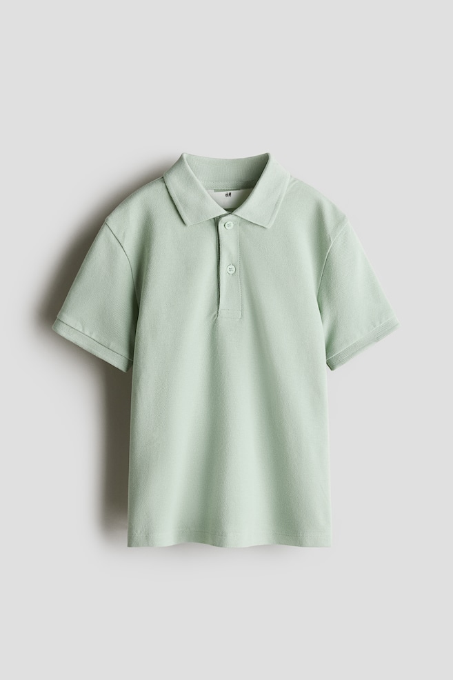 

Рубашка поло из хлопкового пике H&M, зеленый