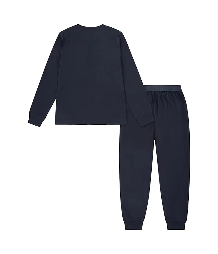 Пижамный набор с логотипом Core Long Sleeve Joggers Sleep Set abercrombie kids, Jet Stream — фото 2