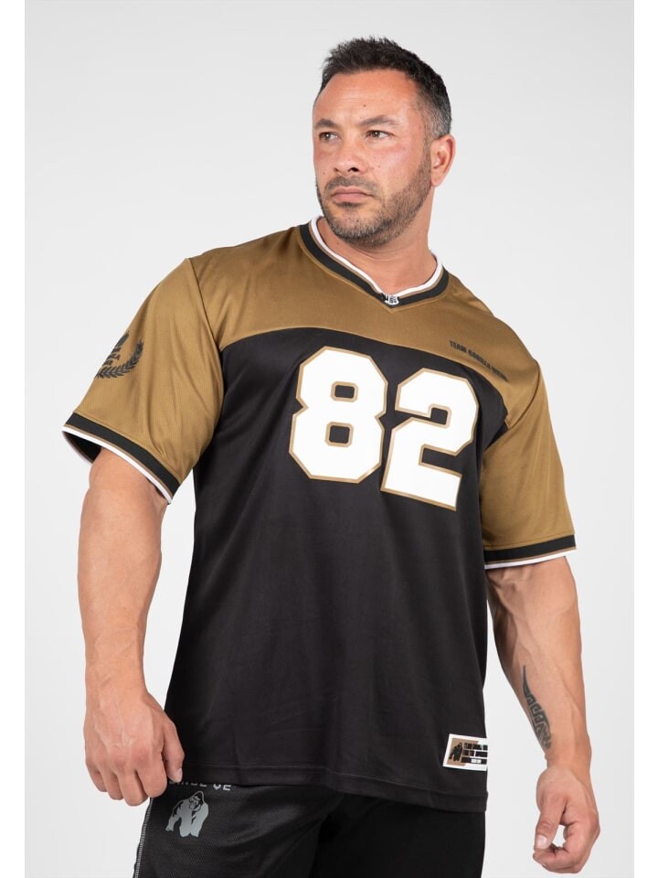 

Функциональная рубашка Gorilla Wear Trenton Football Trikot - Schwarz/Gold