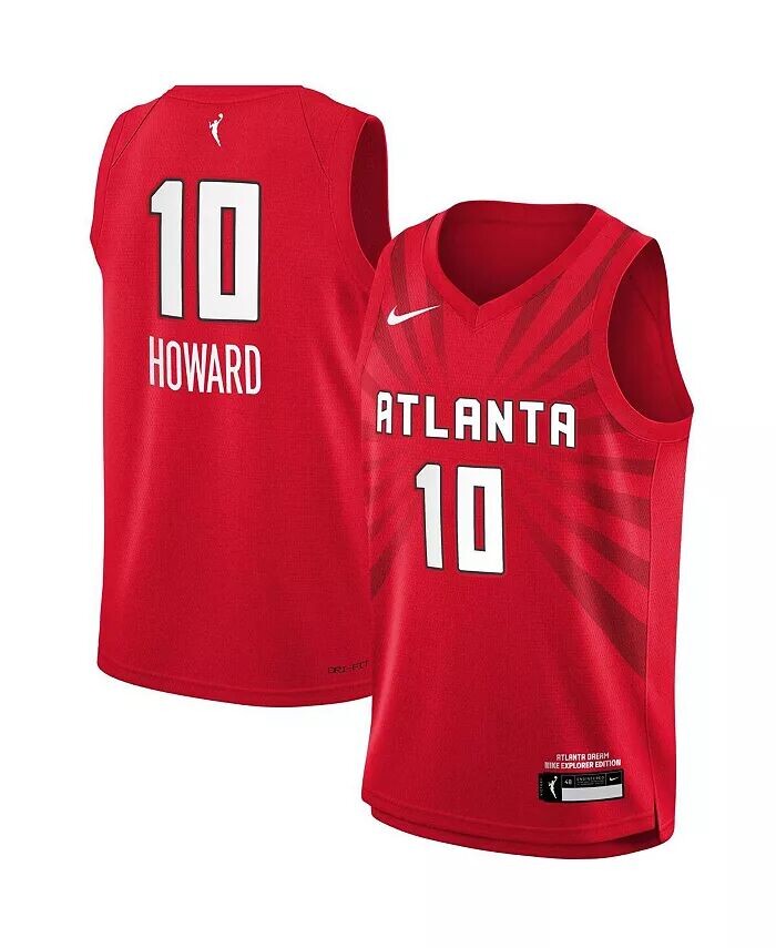 

Джерси Big Boys and Girls Rhyne Howard Red Atlanta Dream 2021 Explorer Edition Victory Player Nike, красный