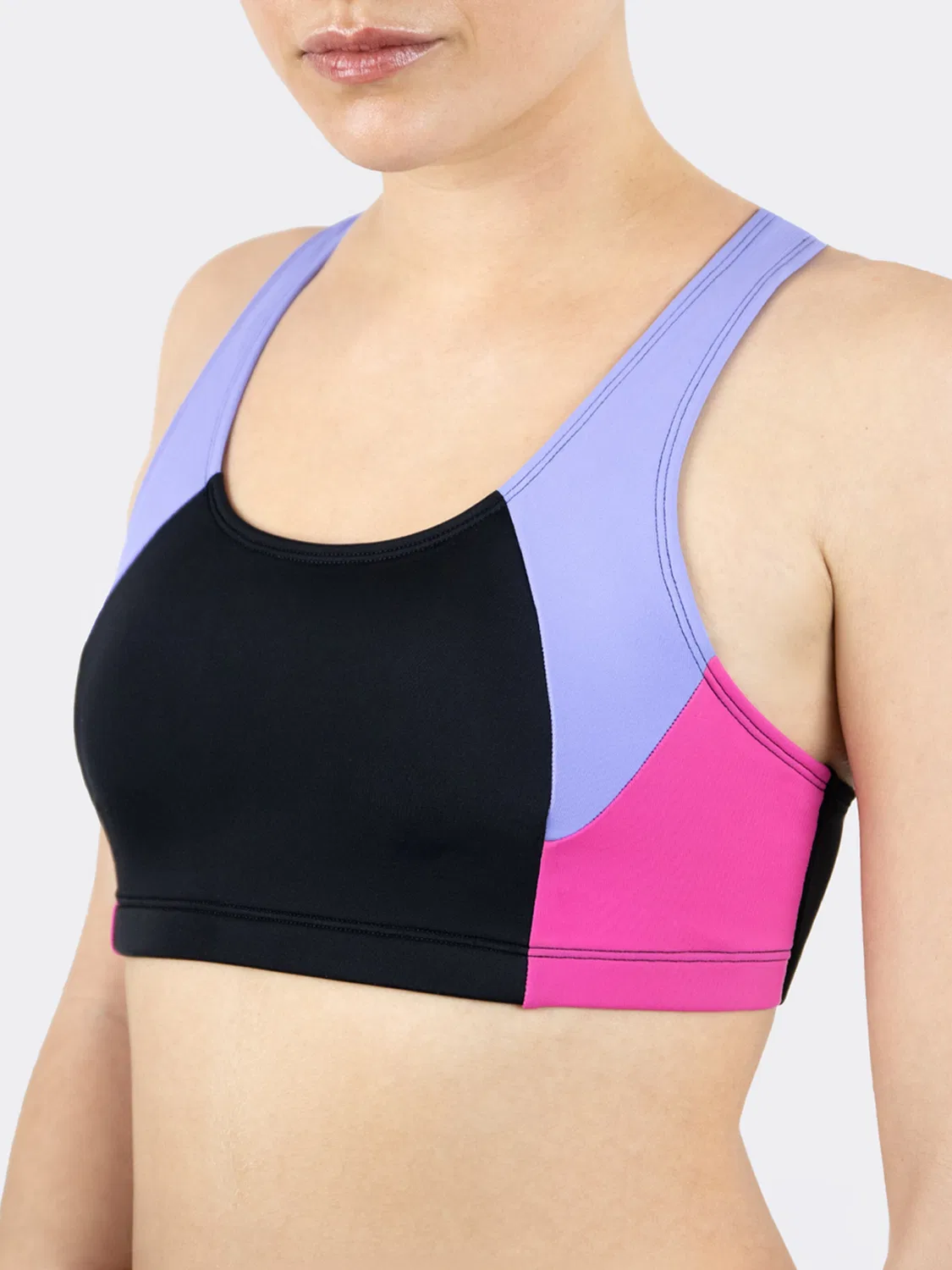 Mylily Бикини подростковое бикини Oberteil Sportiv | Лила/Розовый в черном цвете — фото 3