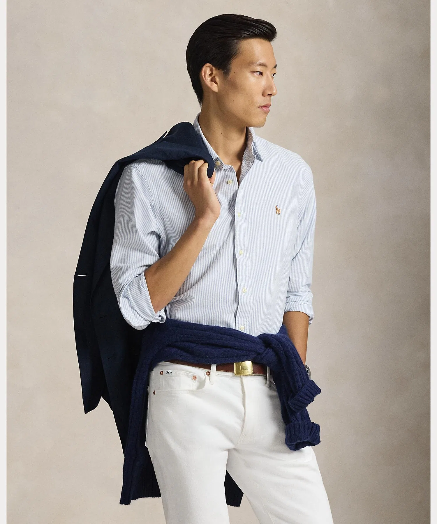 Мужская рубашка POLO RALPH LAUREN классического кроя в полоску