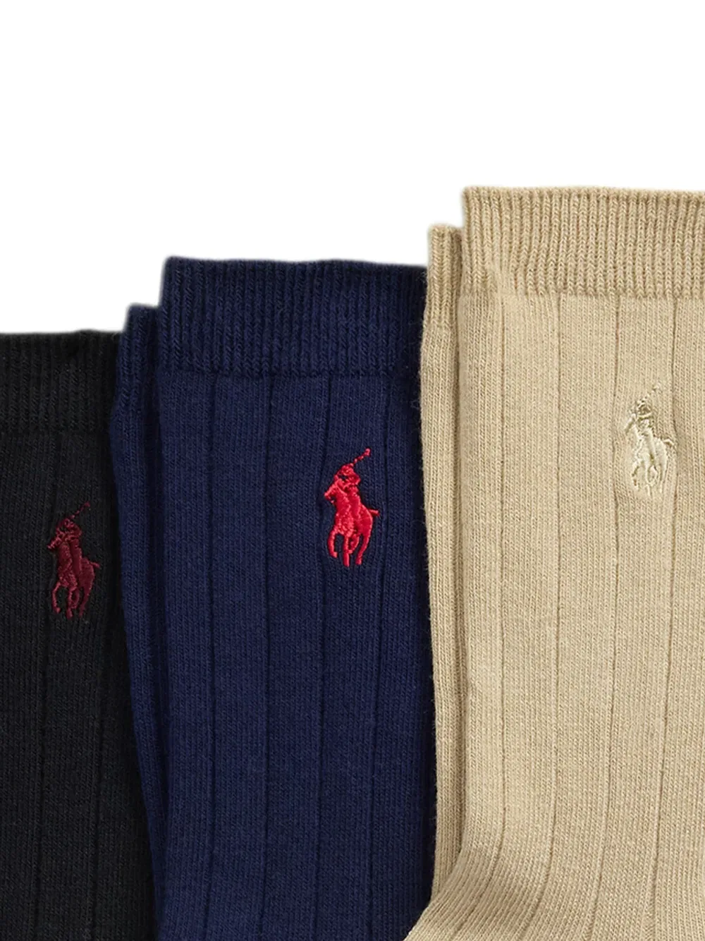 Комплект ребристых носков Polo-Motif (три штуки) Polo Ralph Lauren Kids, синий — фото 2