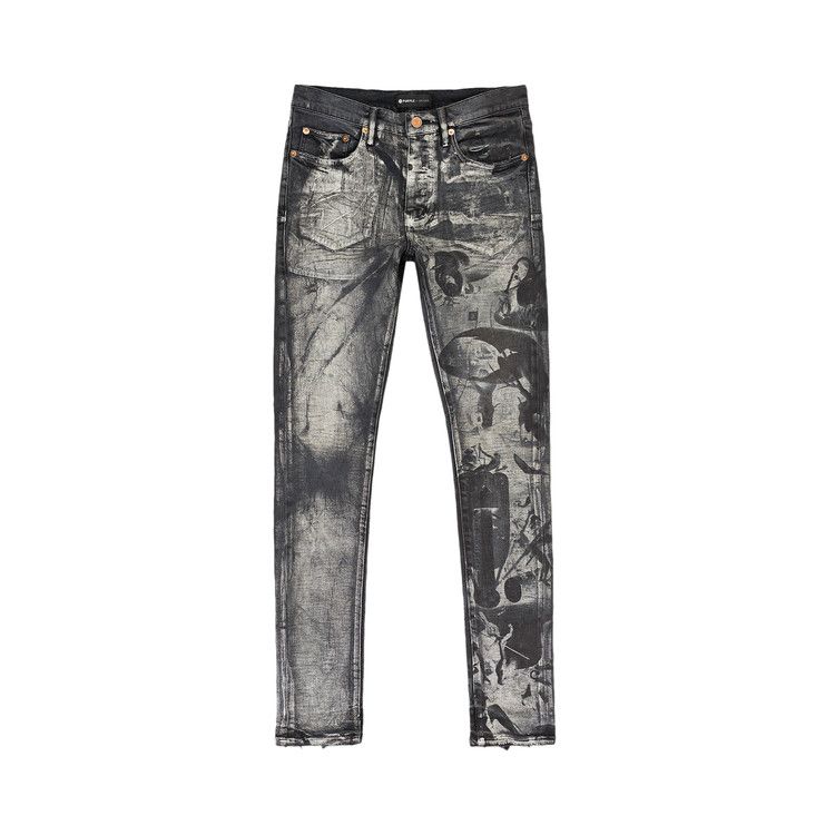 

Джинсы PURPLE BRAND Washed Iridescent Pearl Skinny Jeans, Black