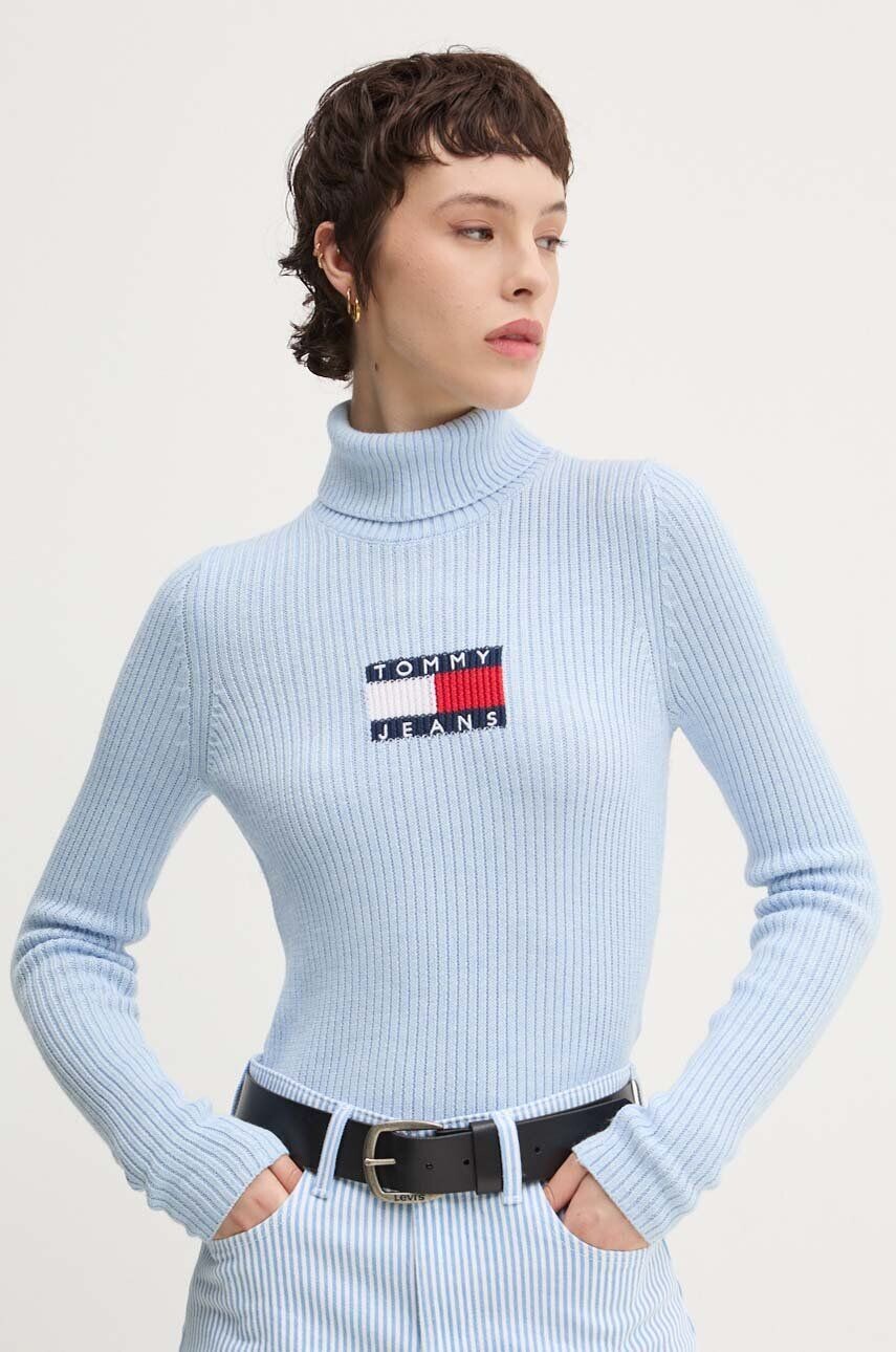 

Свитер Tommy Jeans из смесовой шерсти, синий