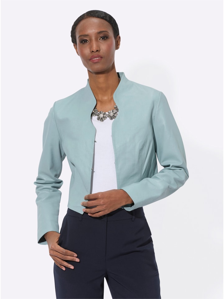 

Mainpol Кожаный пиджак цвета лайма и мяты