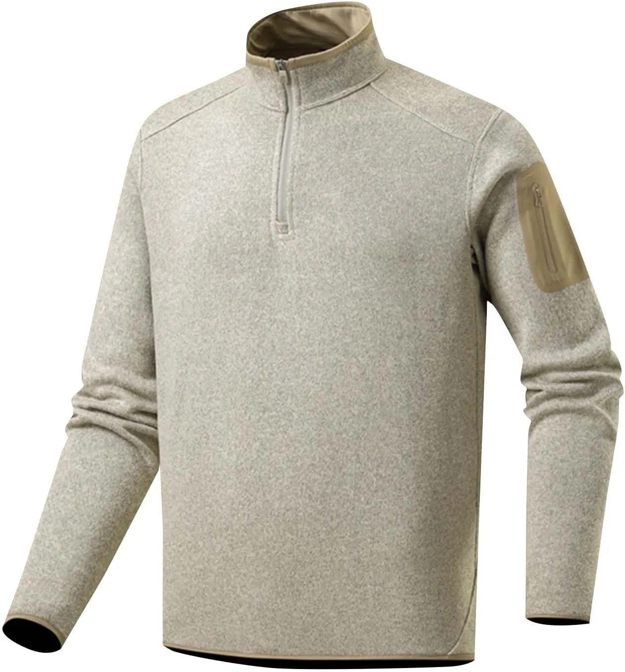 

Мужской свитшот с четвертью молнии, длинный рукав, флис Dovford