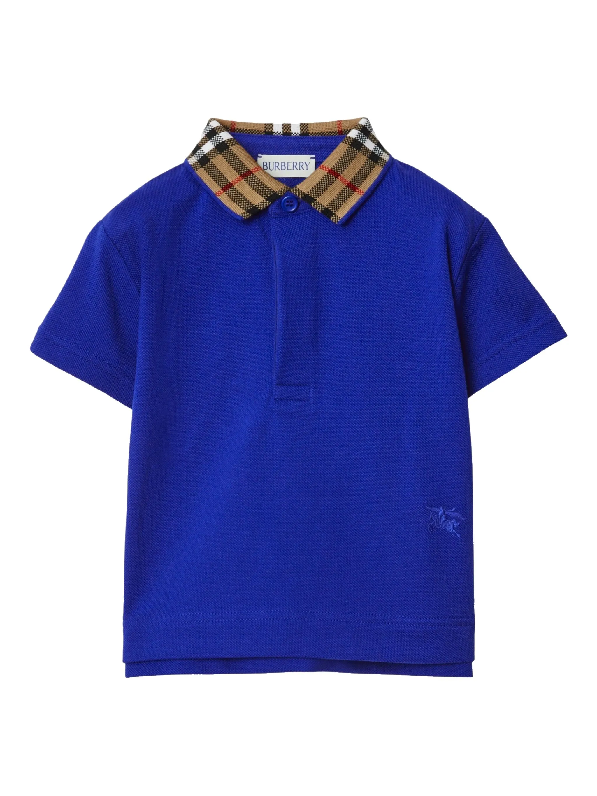 

Рубашка поло Knight с вышивкой Burberry Kids, синий