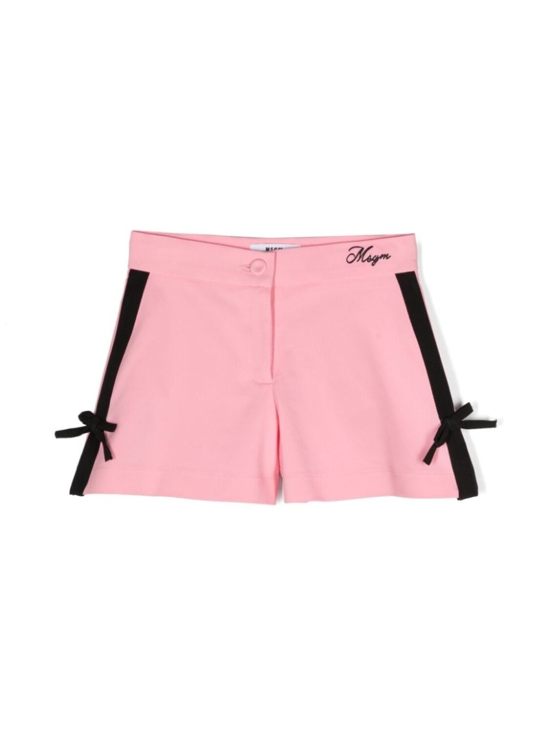 

MSGM Kids шорты с отделкой в полоску, розовый