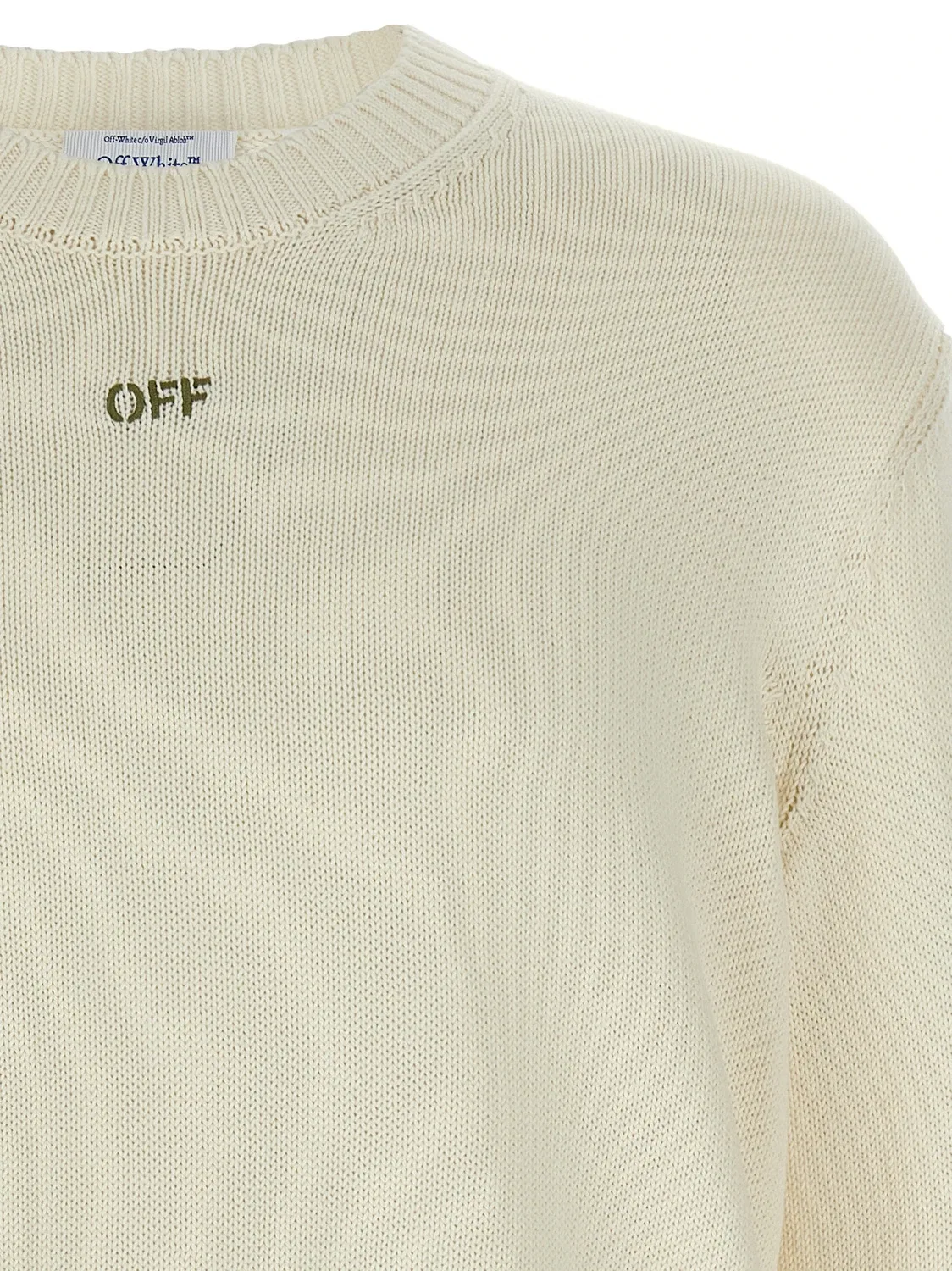 Свитер 'Diag Outline' OFF-WHITE, бежевый — фото 4